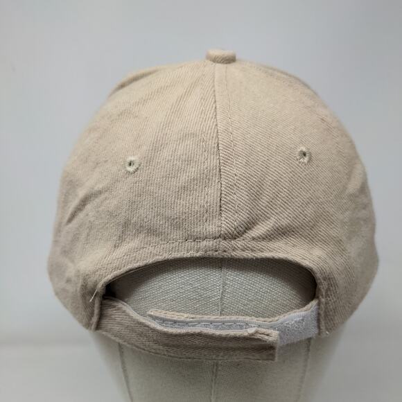 Jordan Strapback Hat Tan 58cm Solid Adjustable Vent Holes 6 Panel Cotton - Picture 6 of 8